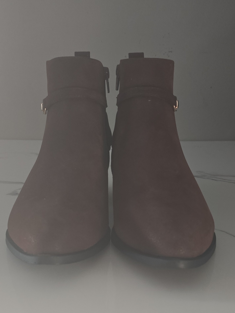 Cato Dark Brown Suede Ankle Booties